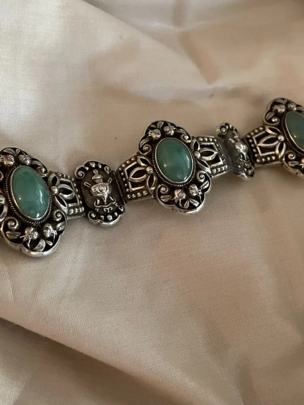 Vintage Sterling Silver Edwardian Bracelet 7